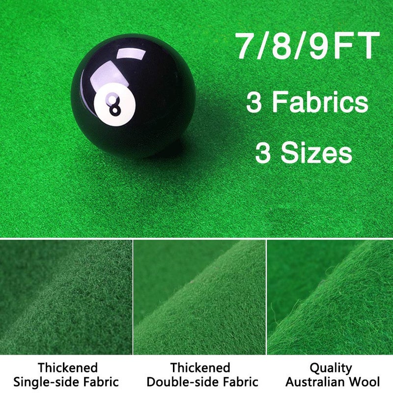 Boshen Billiard Cloth Pool Table Felt with 6 Cloth Strips for 9 Foot Table Fast Pre-Cut Rails, 3 Fabrics for Choice - Image 5
